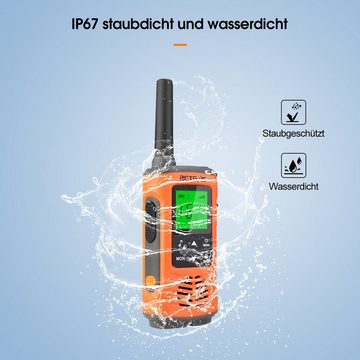 Retevis Funkgerät »RT45P IP67 Wasserdichter Walkie Talkie«, (SOS-Alarm Walkie Talkie, PMR 446 Lizenzfrei 16 Kanäle, LED-Fackel)