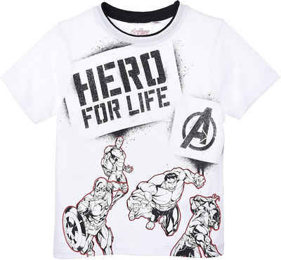 Sun City T-Shirt Kinder T-Shirt mit Print "HERO FOR LIFE", weiß, 100% Baumwolle