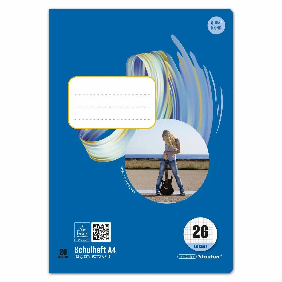 Staufen Schulheft Staufen Schulheft Style Lineatur 26 kariert mit Rand DIN A4 - 16 Blatt