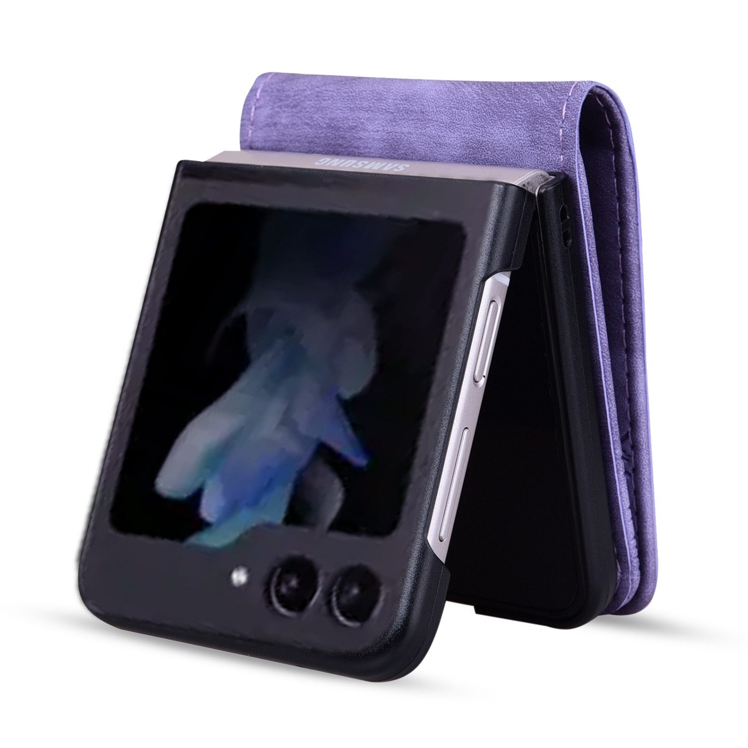 Wigento Handyhülle Für Samsung Galaxy Z Flip7 FE / Flip6 5G Kunstleder Cartoon Hülle
