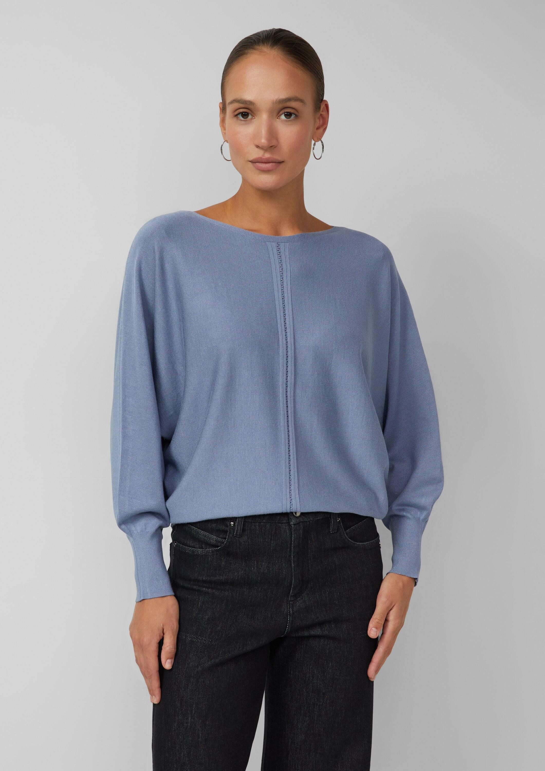 s.Oliver Longpullover Strickpullover Feinstrickpullover mit Fledermausärmel günstig online kaufen