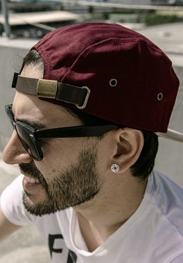 Blackskies Snapback Cap Port Said 5-Panel Cap - Maroon-Suede