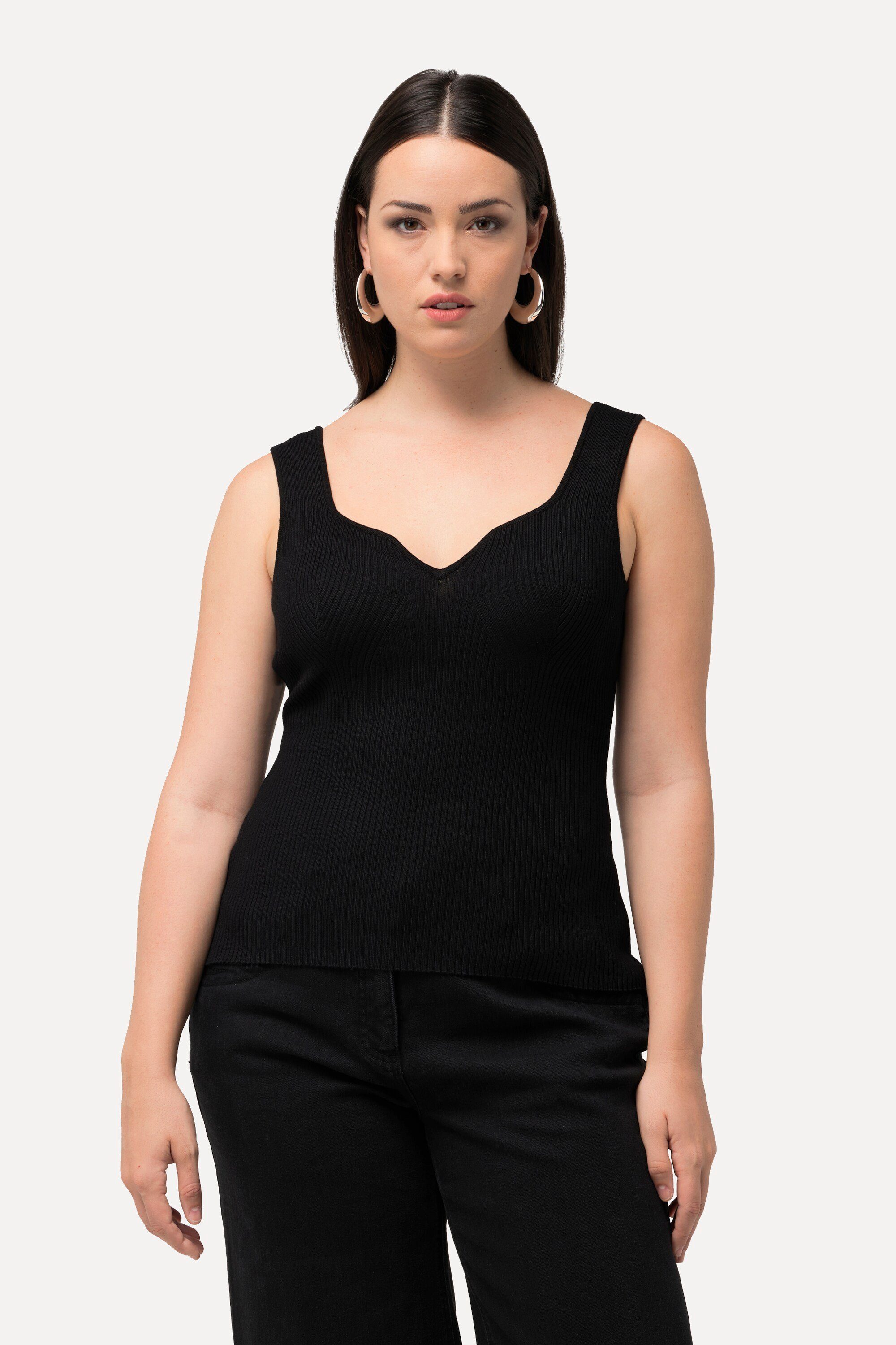 Longtop Ripptop Slim Herzausschnitt ärmellos