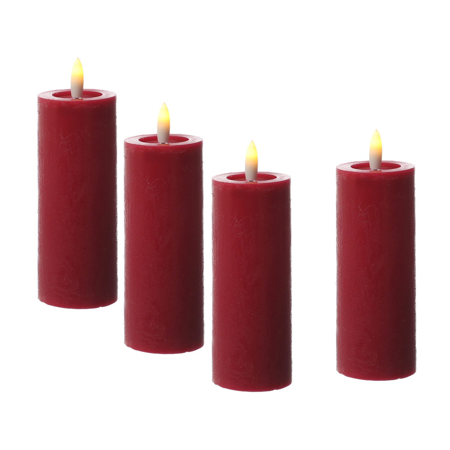 Adilina LED-Kerze Kerzenset LINA Rustik Optik für Adventskranz 5x12,5cm Tim günstig online kaufen