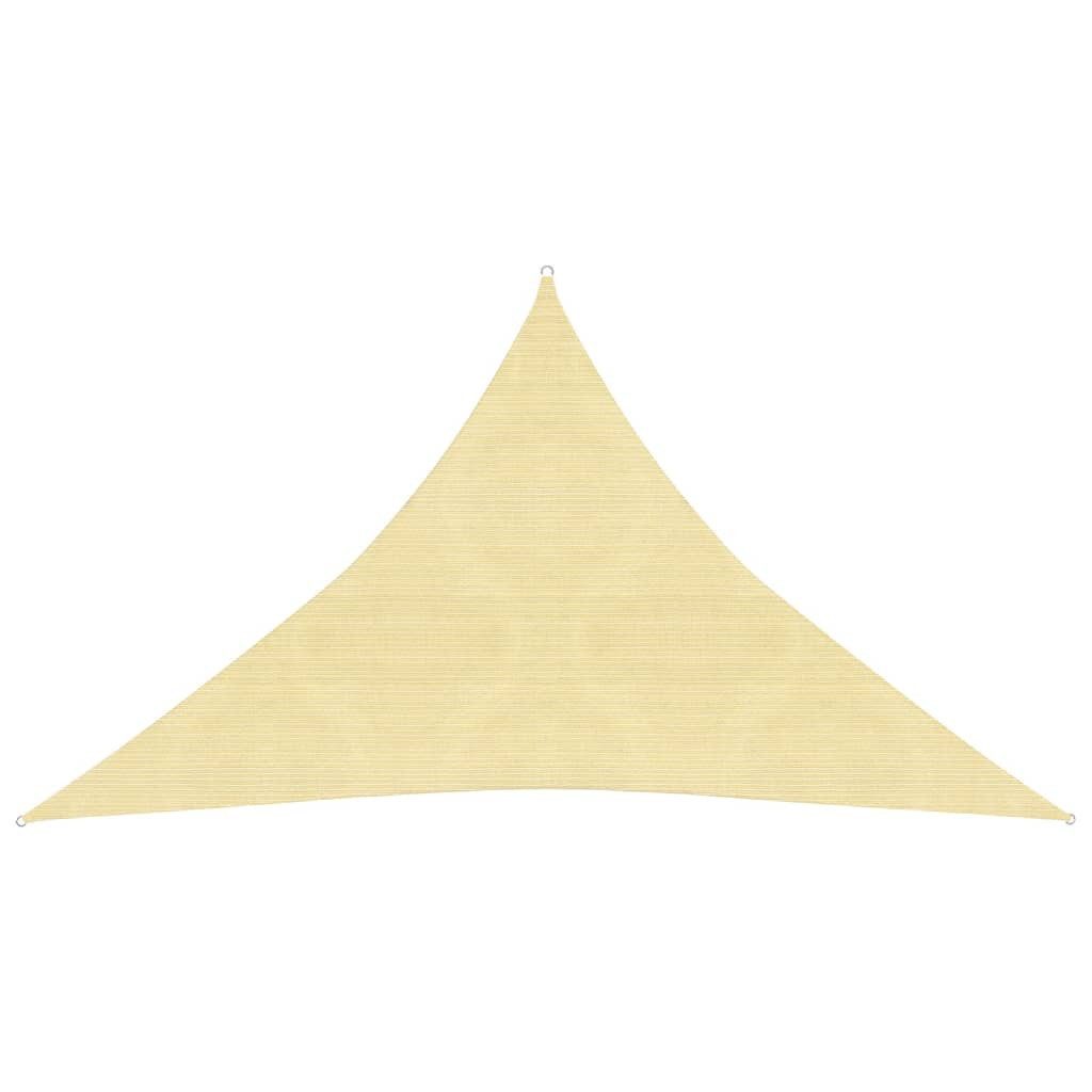 Sonnensegel 5 x 5 x 6 m Sonnensegel 160 gm² Beige 5x5x6 m HDPE Beschattung Dreieck
