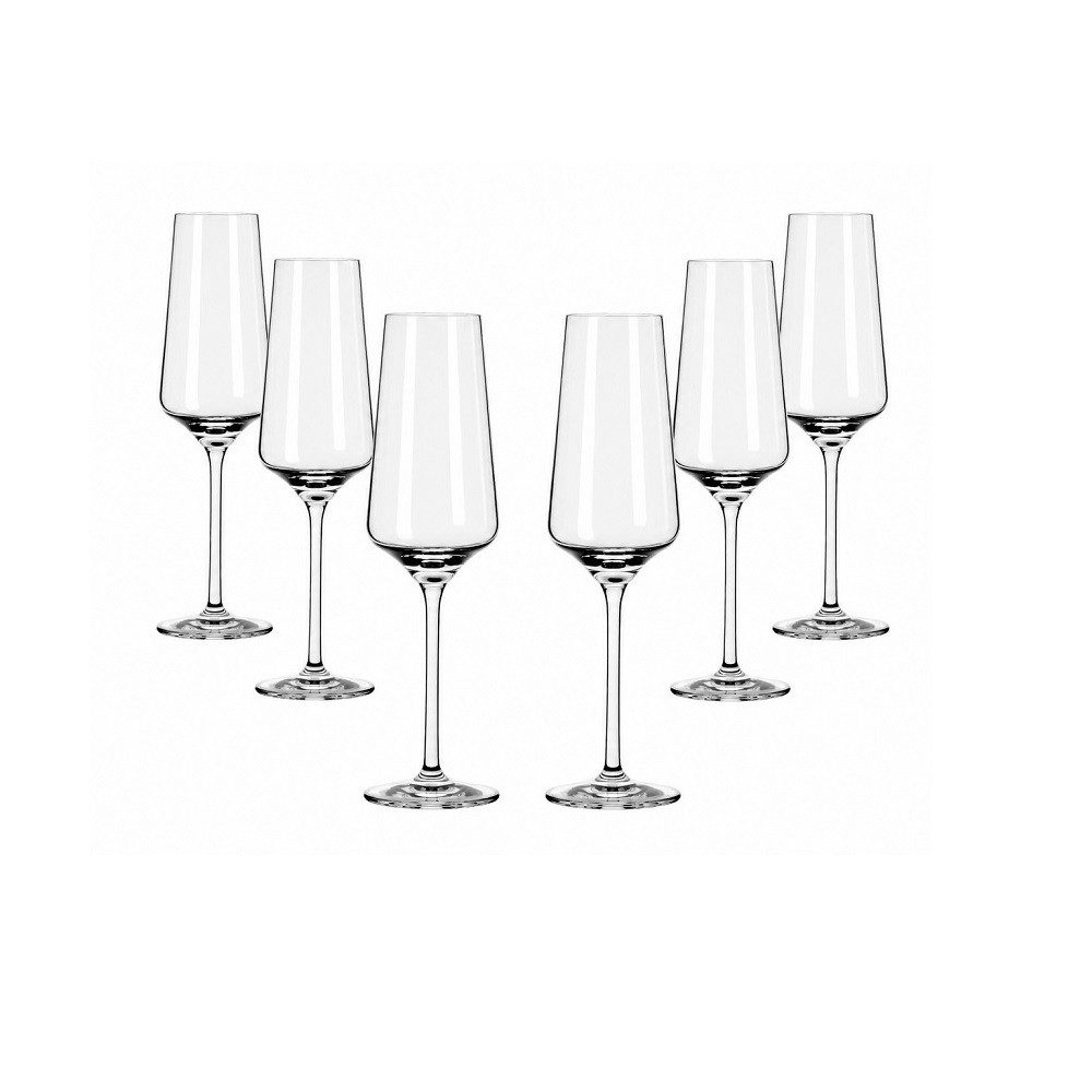 Ritzenhoff Sektglas Ritzenhoff Lichtweiß Julie Champagnerglas 6er Set, Kristallglas
