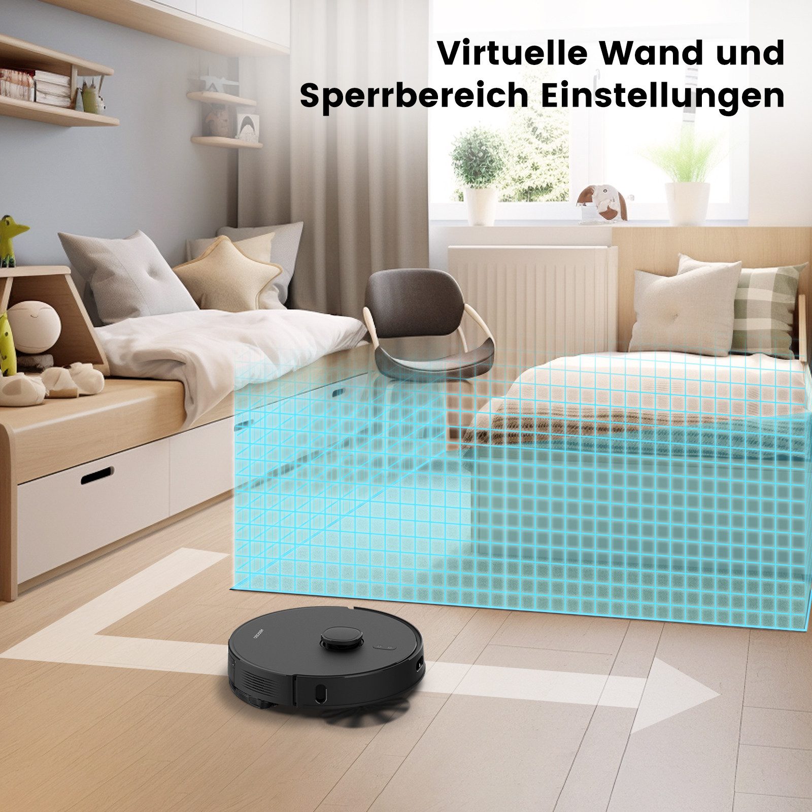 AIRROBO Nass-Trocken-Saugroboter Saugroboter T20+ Staubsauger-roboter mit LiDAR-Navigation