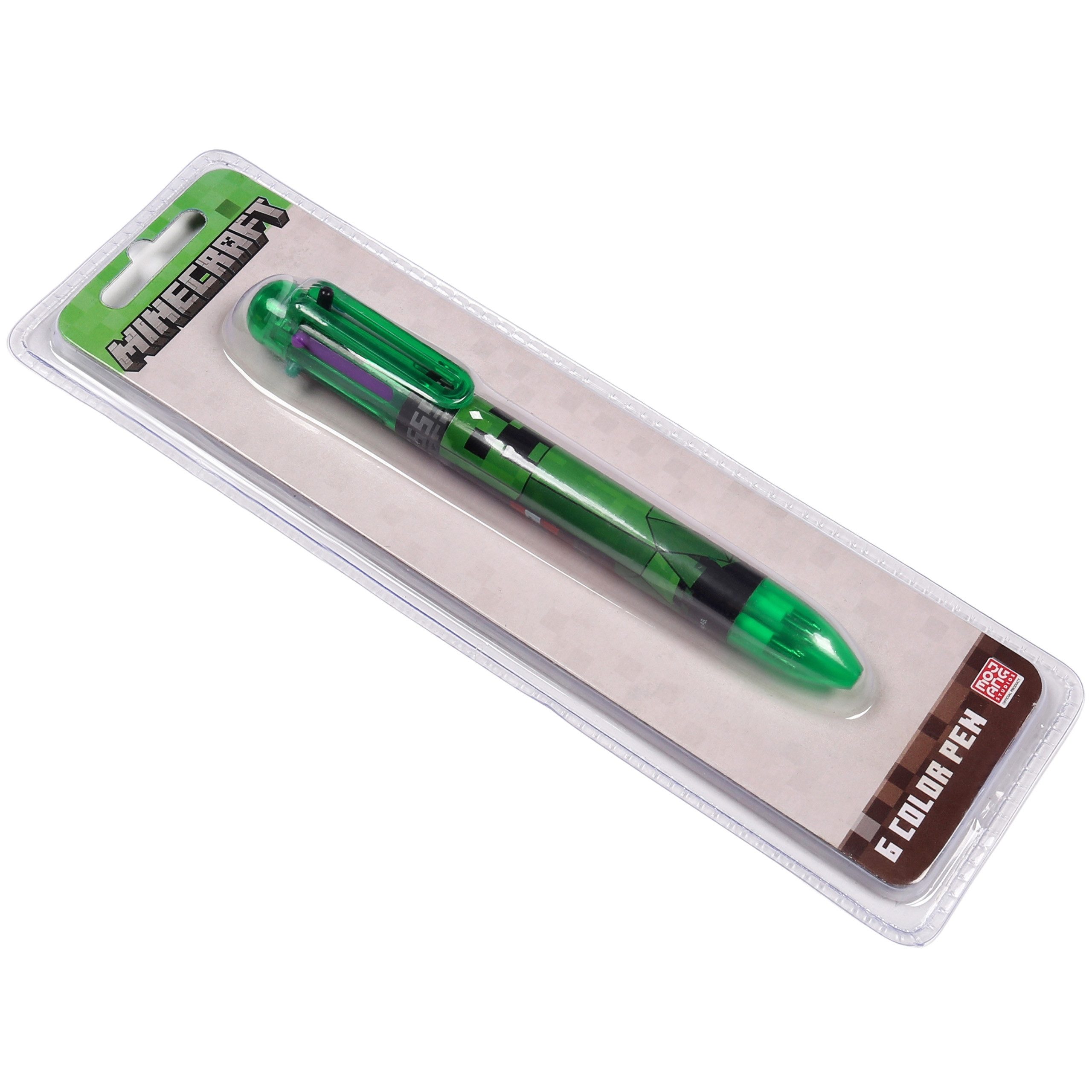 Minecraft Drehkugelschreiber Minecraft Creeper 6-in-1-Kugelschreiber, mehrfarbig, 6 Farben