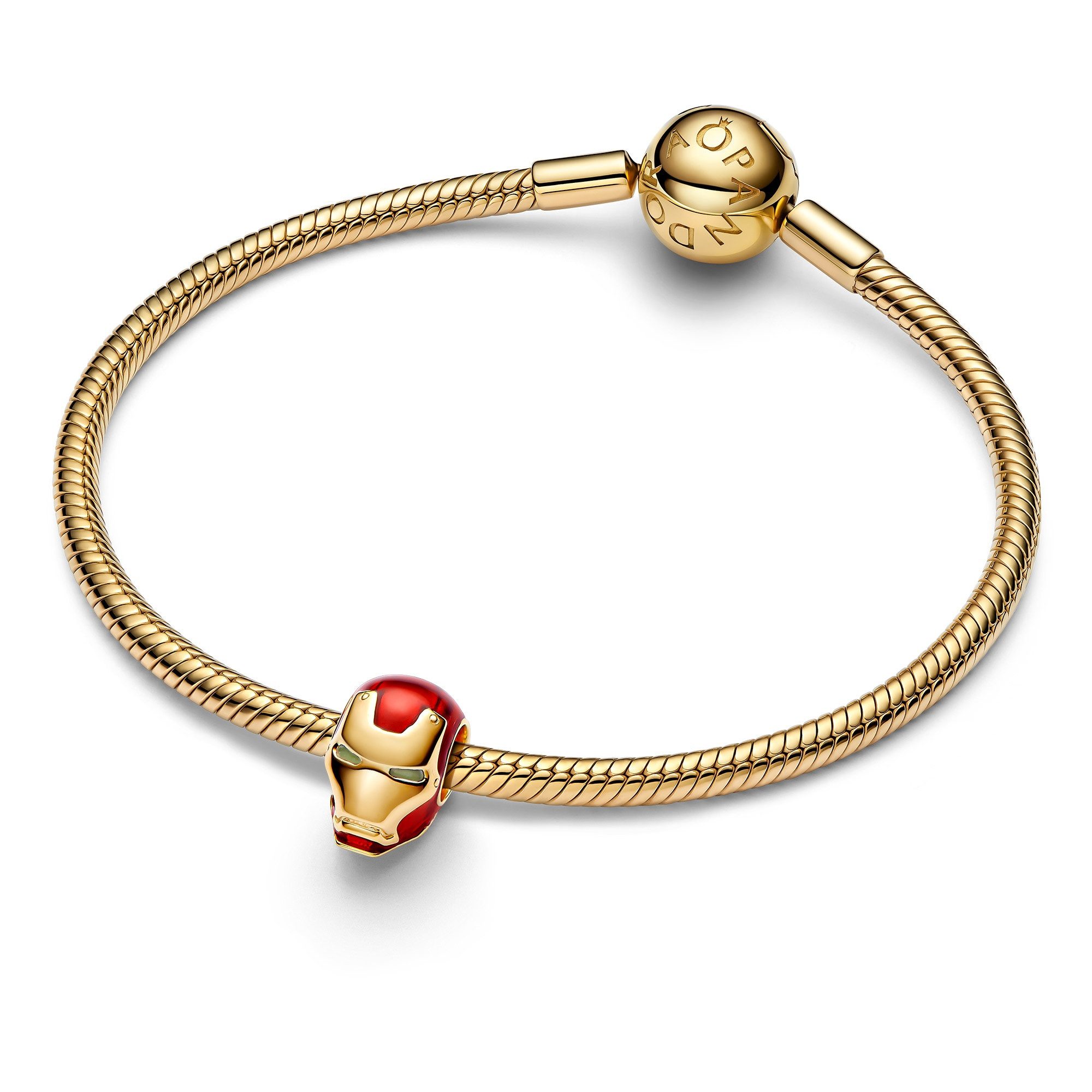 Pandora Bead Charm Goldfarben Marvel Iron Man Helm