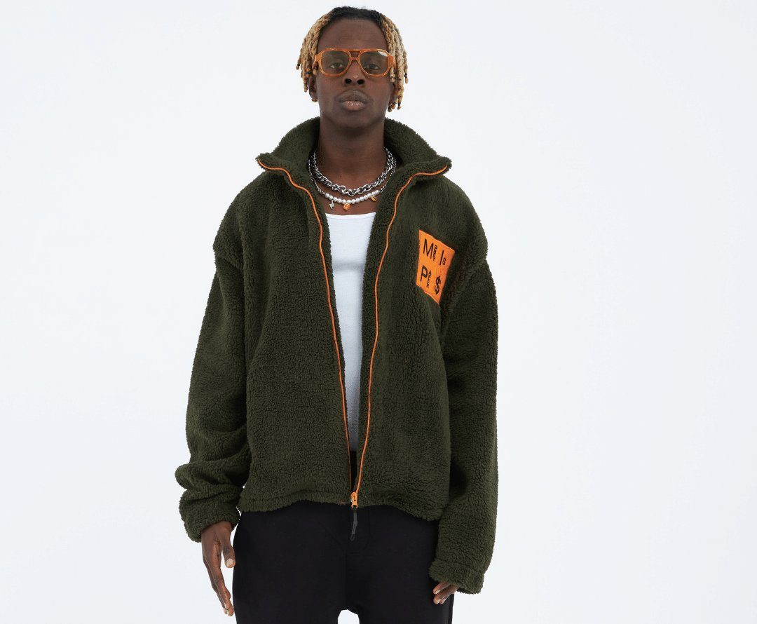 COFI Casuals Winterjacke Teddy Jacket Money Is Paper Jacke Oversize Zipper günstig online kaufen