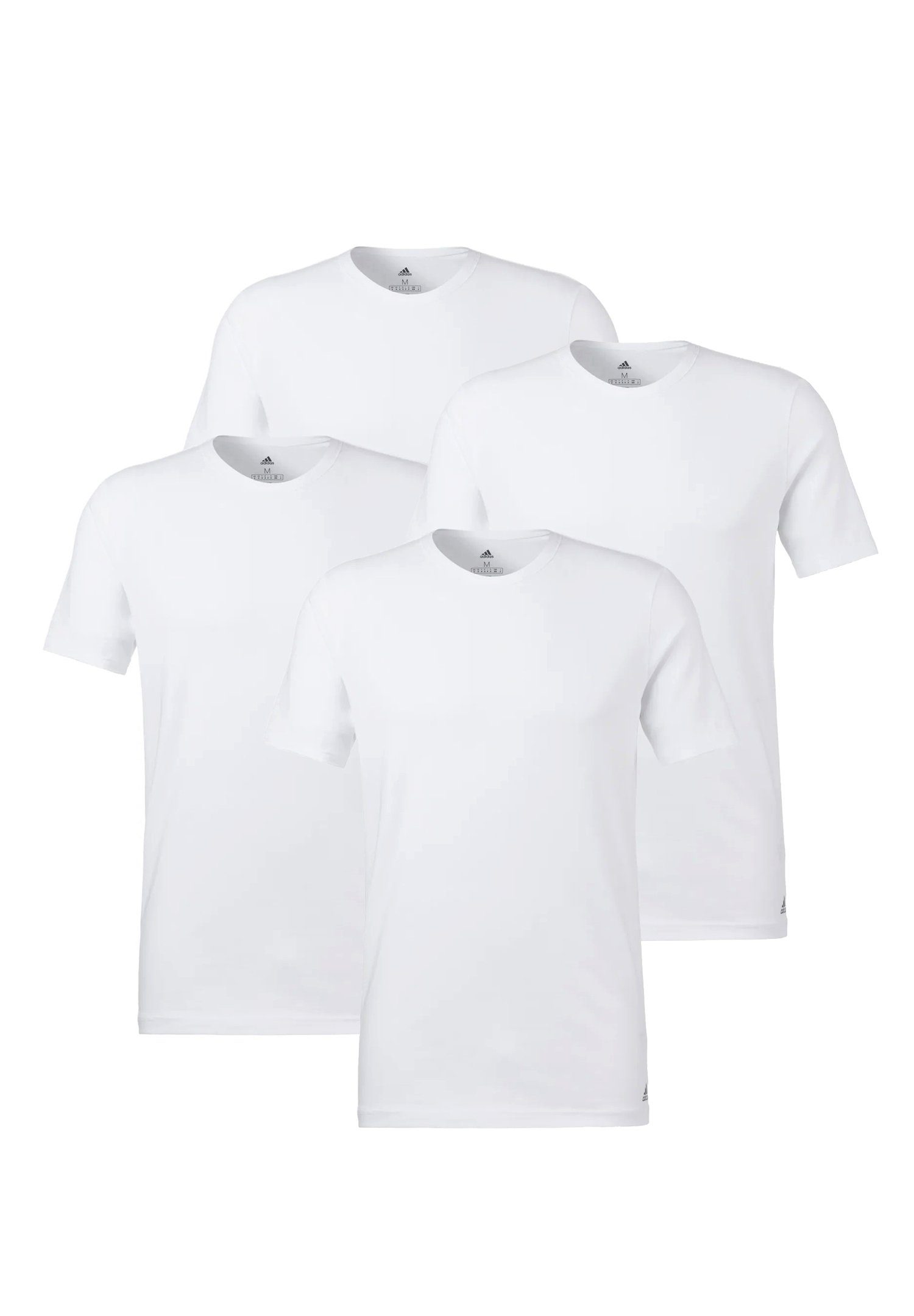 adidas Performance Poloshirt Crew Neck T-Shirt (4PK) White