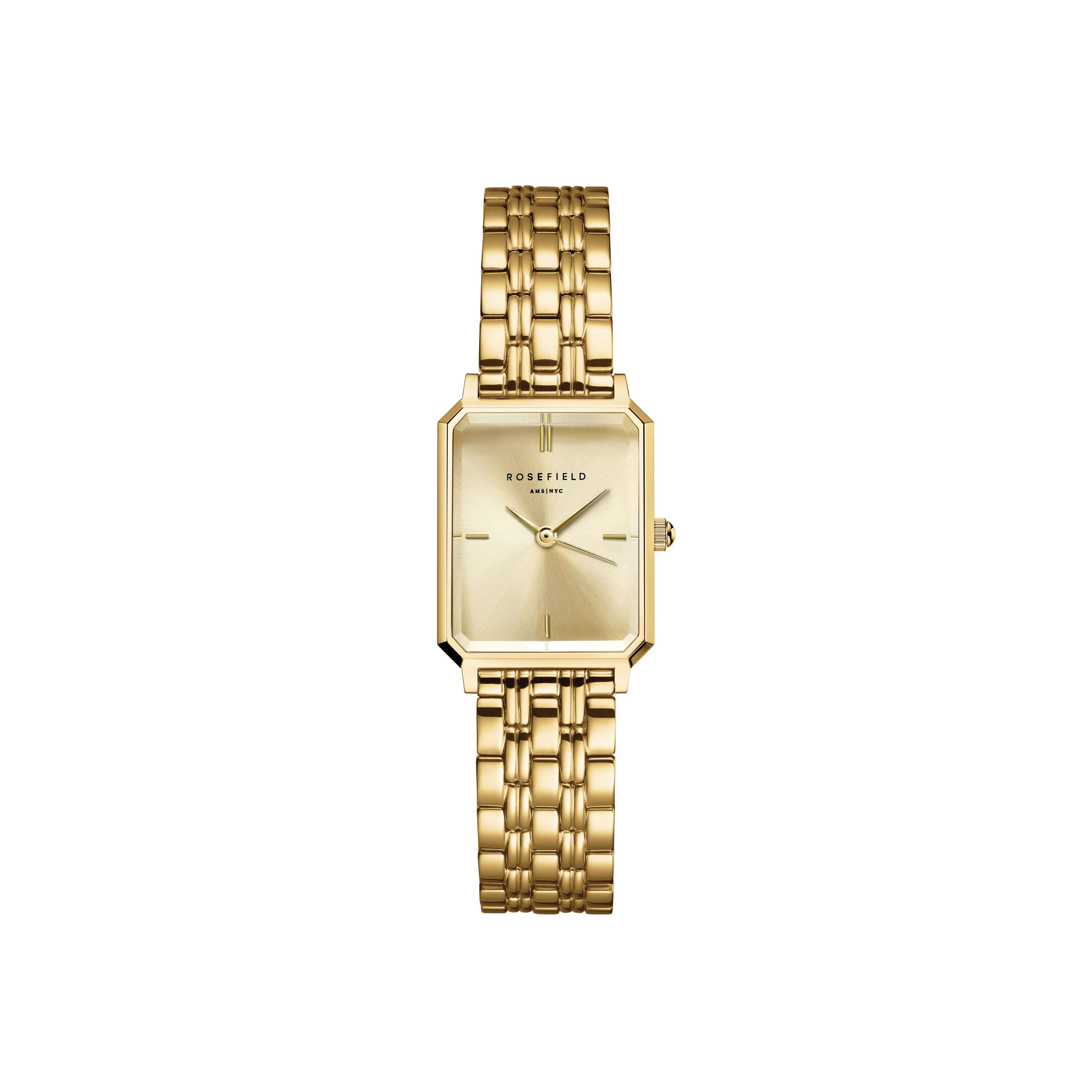 ROSEFIELD Quarzuhr ROSEFIELD Damenuhr Octagon XS 24mm Goldfarben