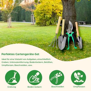 Campergold Gartenpflege-Set 6-teilig mit Tasche! Gartengeräte Set für die Gartenbau