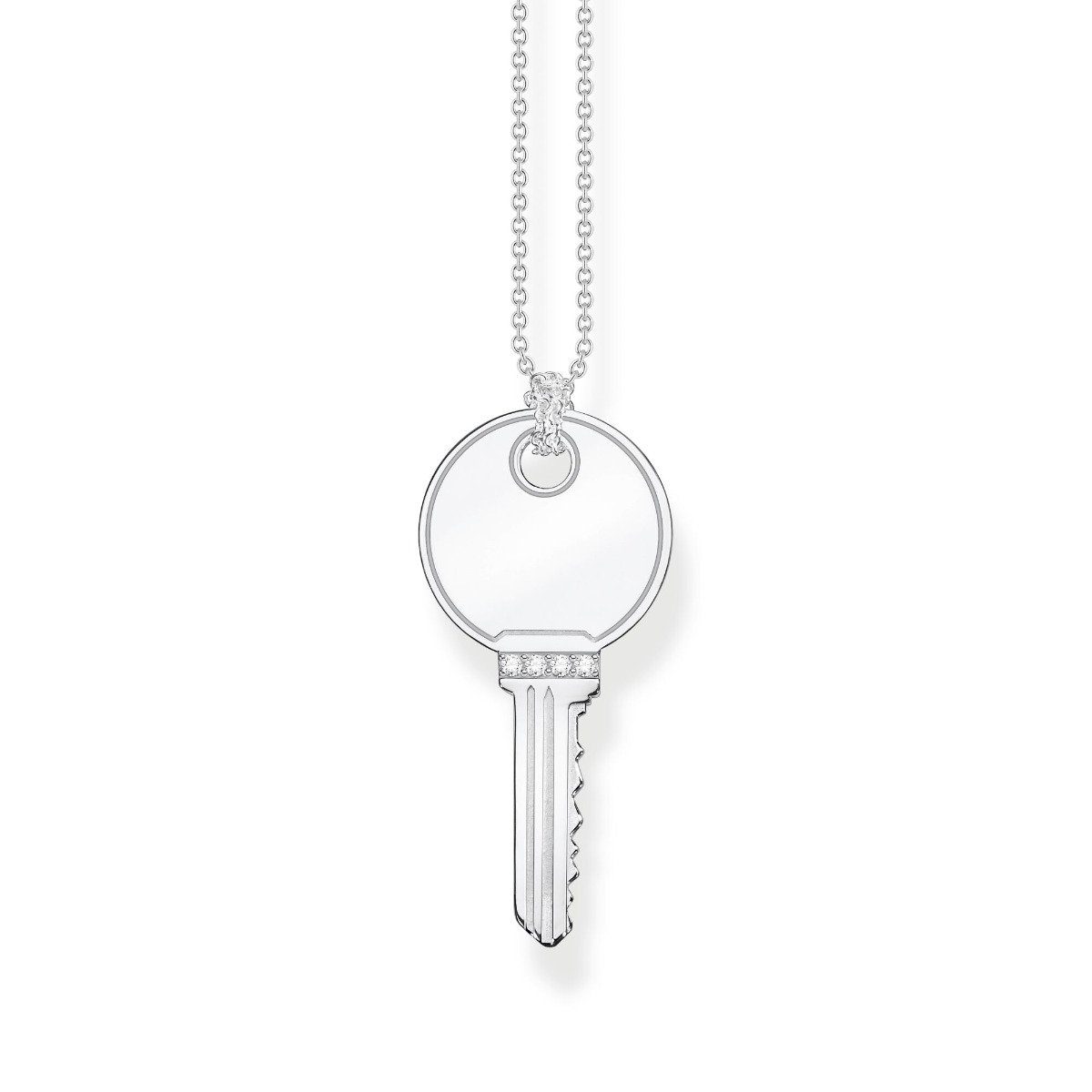 THOMAS SABO Kette mit Anhänger KE2131-051-14 Halskette mit Anhänger Damen Schlüssel Sterling-Silber