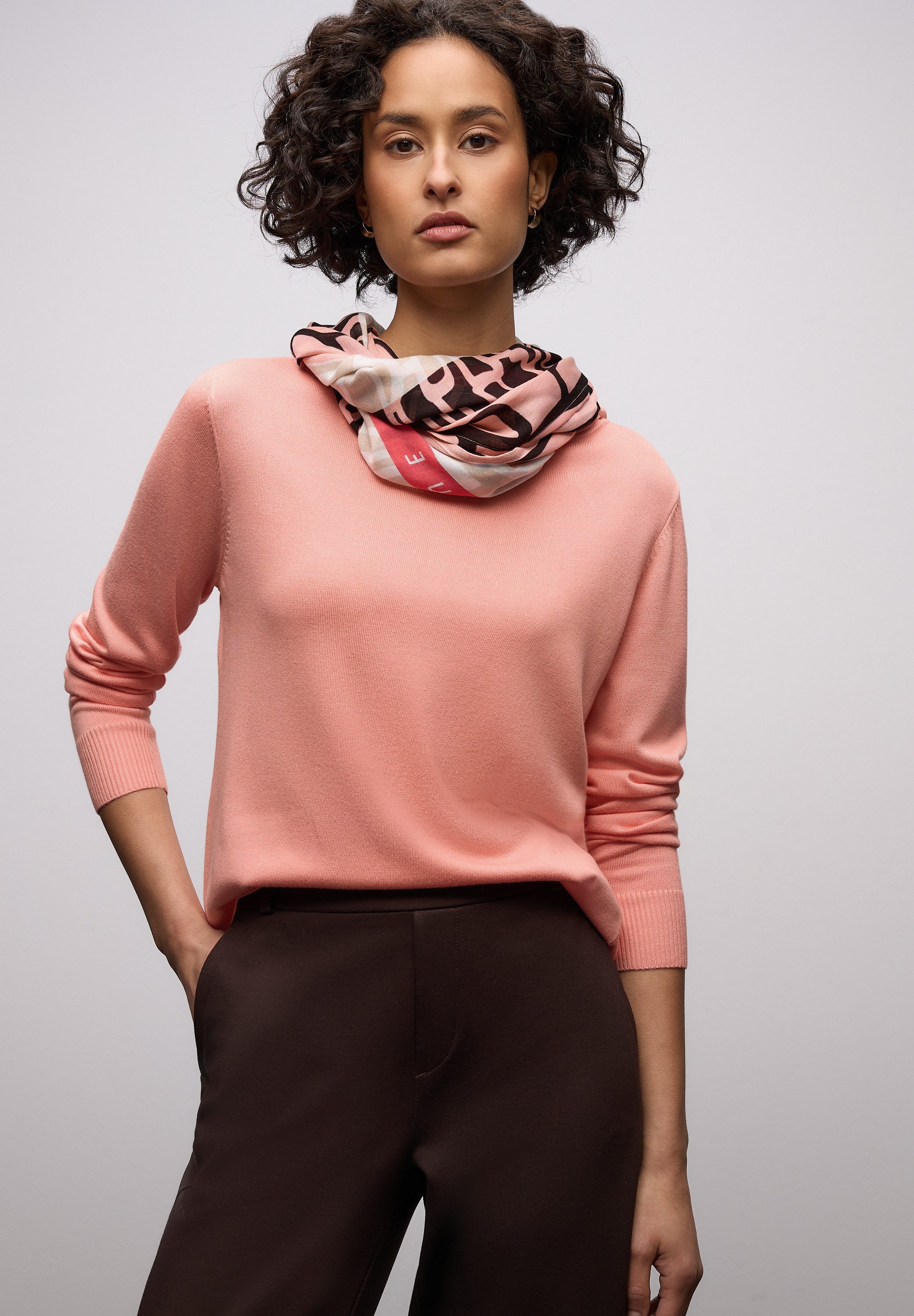 STREET ONE Longpullover mit Strick-Detail
