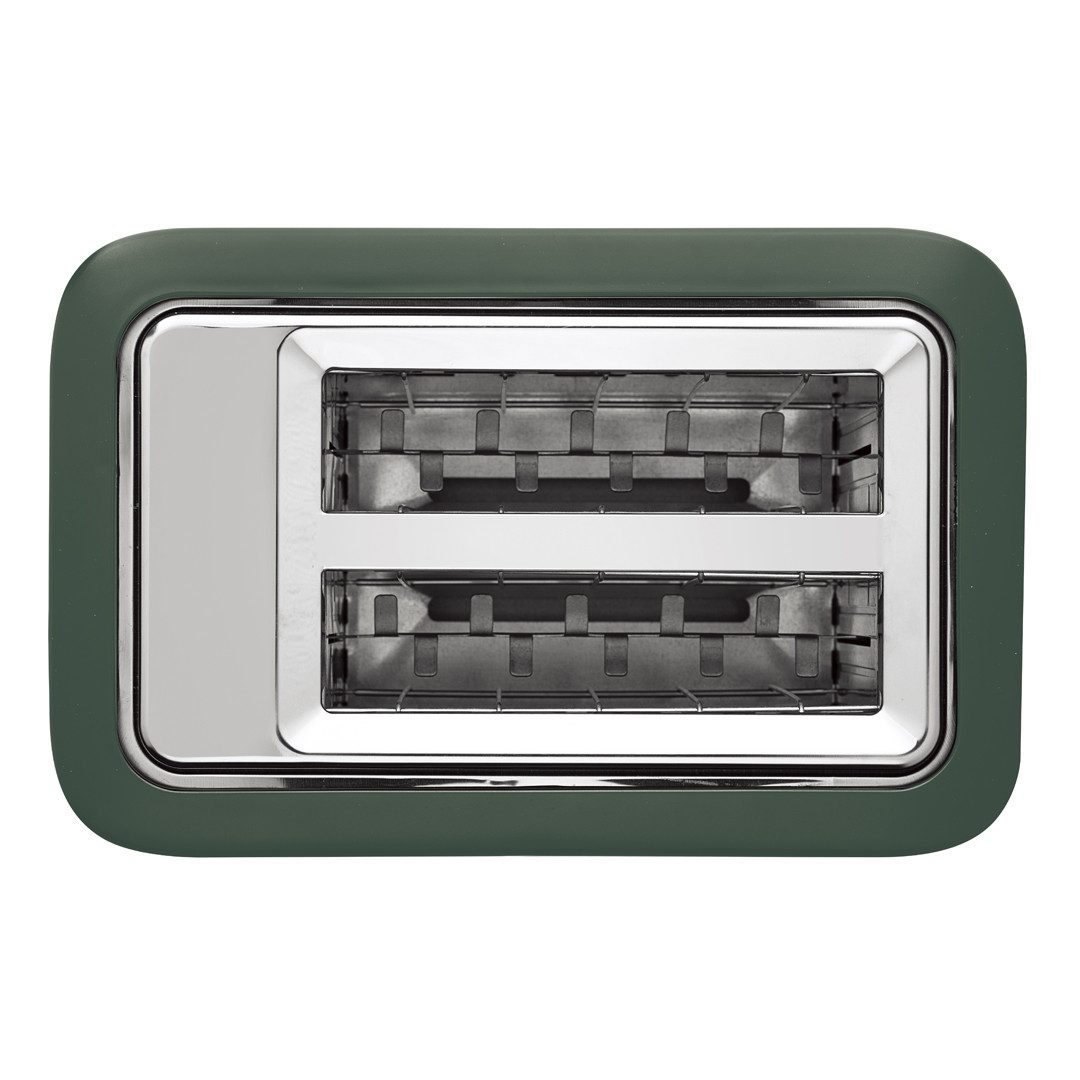 Berlinger Haus Toaster Mattgrün, 2 kurze Schlitze, für 2 Scheiben, 870 W, LED-Display, 7 Bräunungsstufen, Auftau- & Aufwärmfunktion