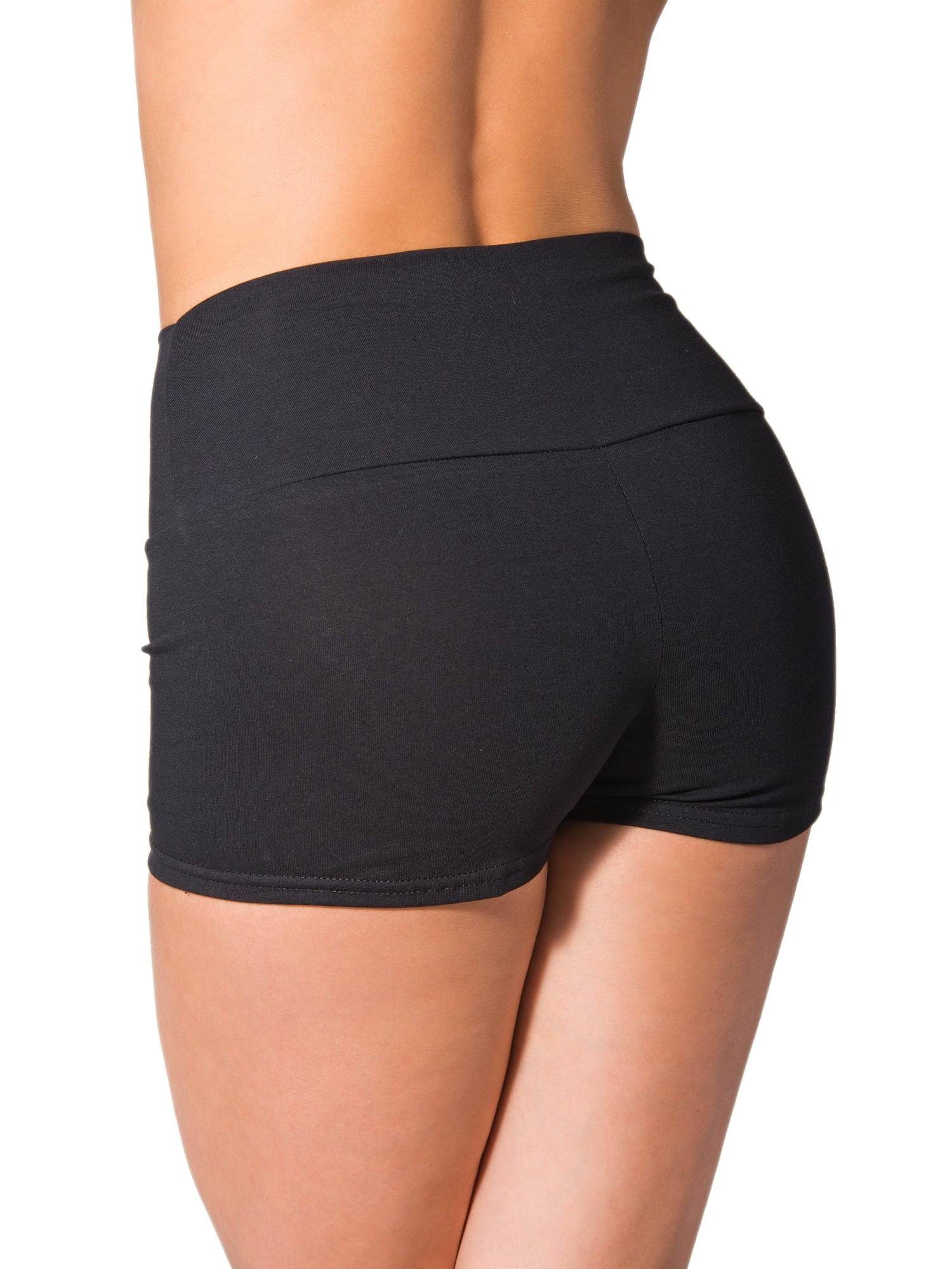 Alkato Yogashorts Alkato Damen Shorts mit Hohem Bund Hotpants Radlerhose Long Shorts