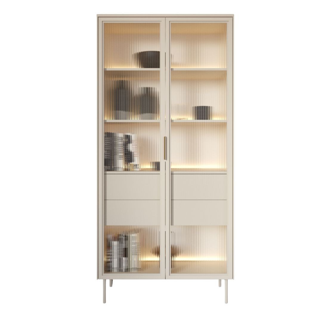 Compleo Glasvitrine mit 2 Schubladen, zweiturig, günstig online kaufen