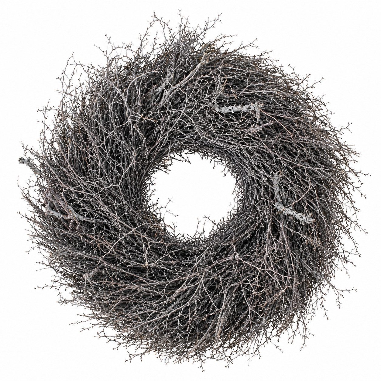 finehomegarden Dekokranz Iron Busch Kranz Ø35 cm in Anthrazit Dekorativer Naturkranz Türkranz, Wand & Tischkranz – Rustikale Herbstdeko aus Naturmaterial