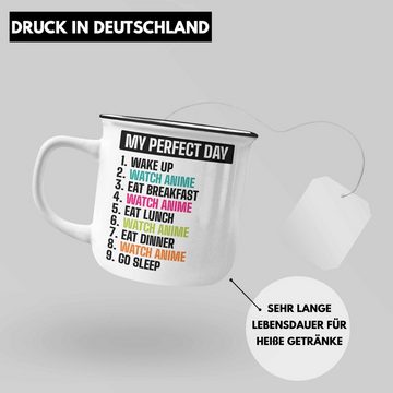 Trendation Thermotasse Trendation - Anime Emaille Tasse Geschenk Spruch KaffeeEmaille Tasse Geschenke Deko