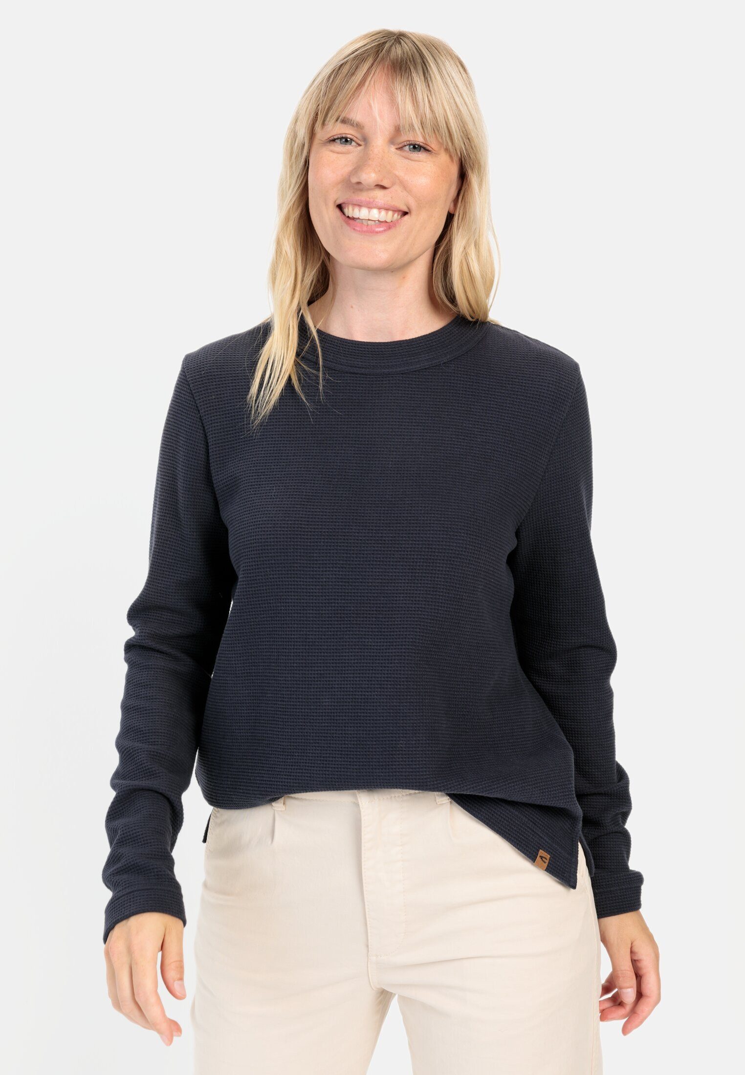 camel active Sweatshirt mit Waffelmuster Langarm günstig online kaufen