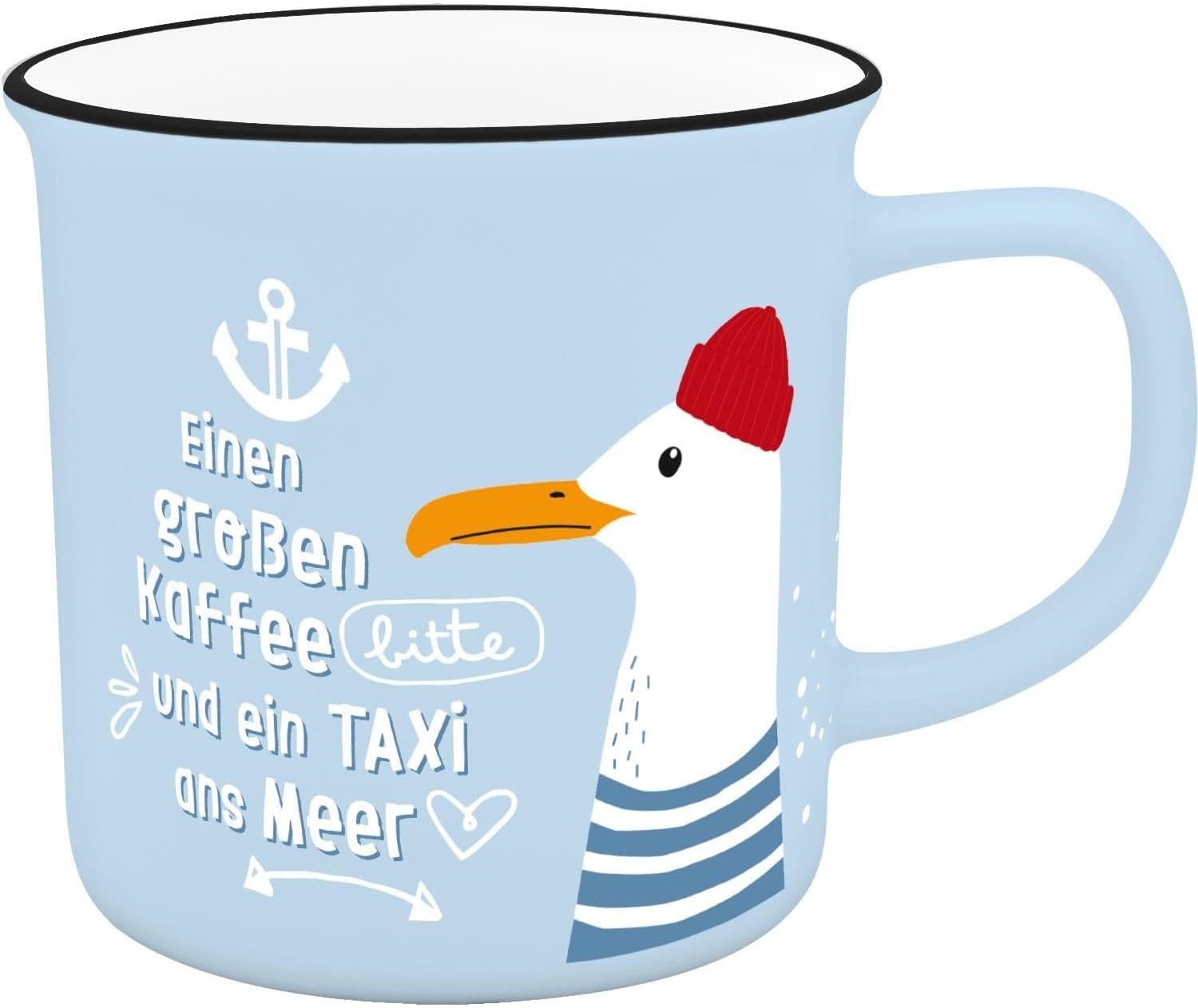 Sheepworld Tasse XL Tasse Becher Tee Kaffeetasse 0,55cl Geschenk Sheepworld MEER 74527, Porzellan