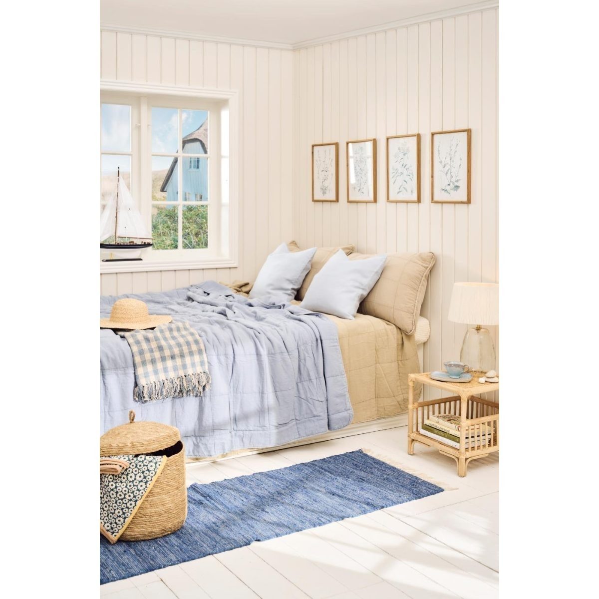 Ib Laursen Tagesdecke Doppellagige Baumwoll-Tagesdecke 240x240 cm für Bett & Sofa