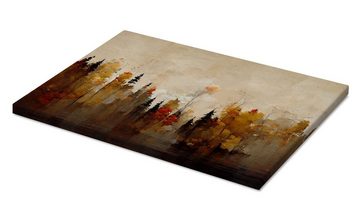 Posterlounge Leinwandbild treechild, Ein Wald im Herbst, Malerei