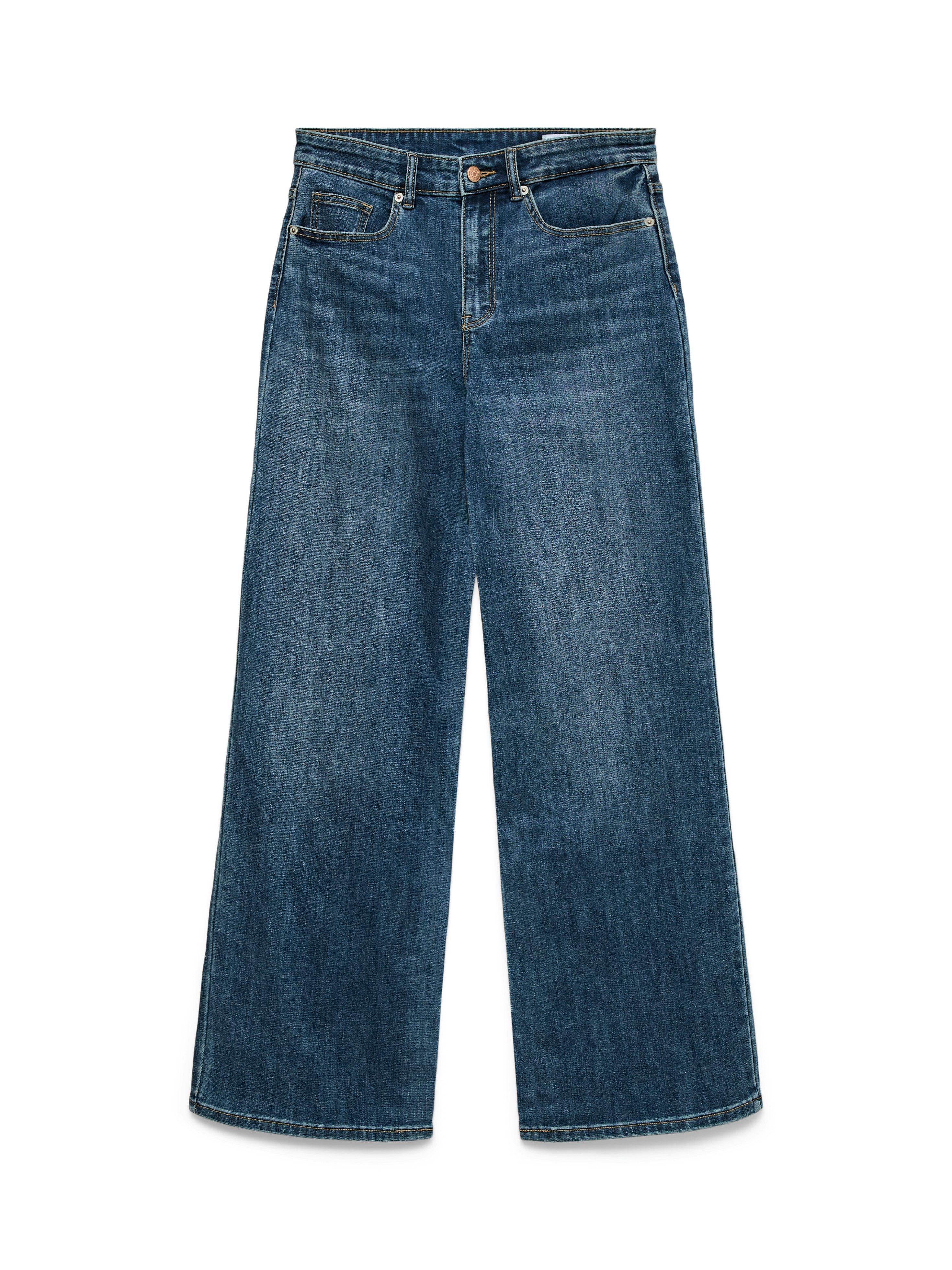 Vero Moda High-waist-Jeans VMOLIVIA STRETCH HR WIDE JNS LI3182 NOOS Baumwollmischung, high waist, wide fit – Bild 4 von 5