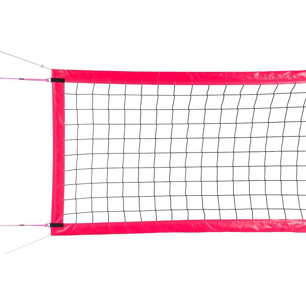 Volleyballnetz Beachvolleyballnetz für Spielfeld 18x9 m, Seitlich eingenähte Polyesterstäbe für besten Sitz