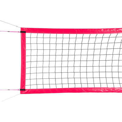 Volleyballnetz Beachvolleyballnetz für Spielfeld 18x9 m, Seitlich eingenähte Polyesterstäbe für besten Sitz