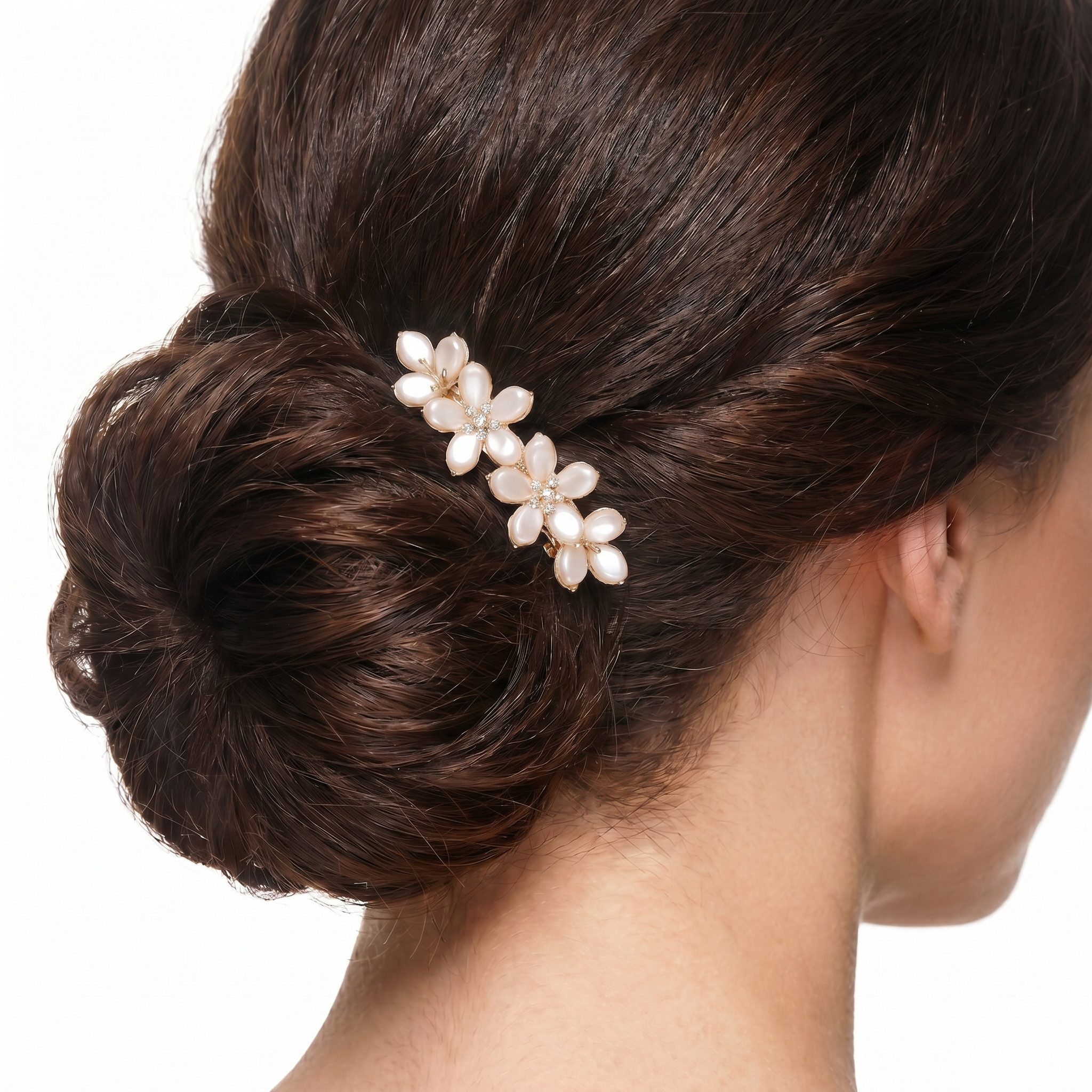 The Beauty House Haarspange Floraler Haarschmuck mit funkelnden Steinen, – elegante Haarspange für vielseitige Looks