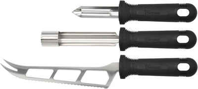 PINTINOX Apfelschäler »Professional Messerset aus Edelstahl«, (Set, 3-tlg), Edelstahl, spülmaschinengeeignet