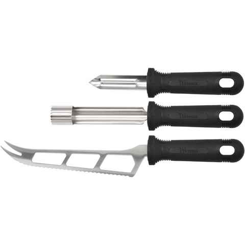 PINTINOX Apfelschäler Professional Messerset aus Edelstahl, (Set, 3-tlg), Edelstahl, spülmaschinengeeignet