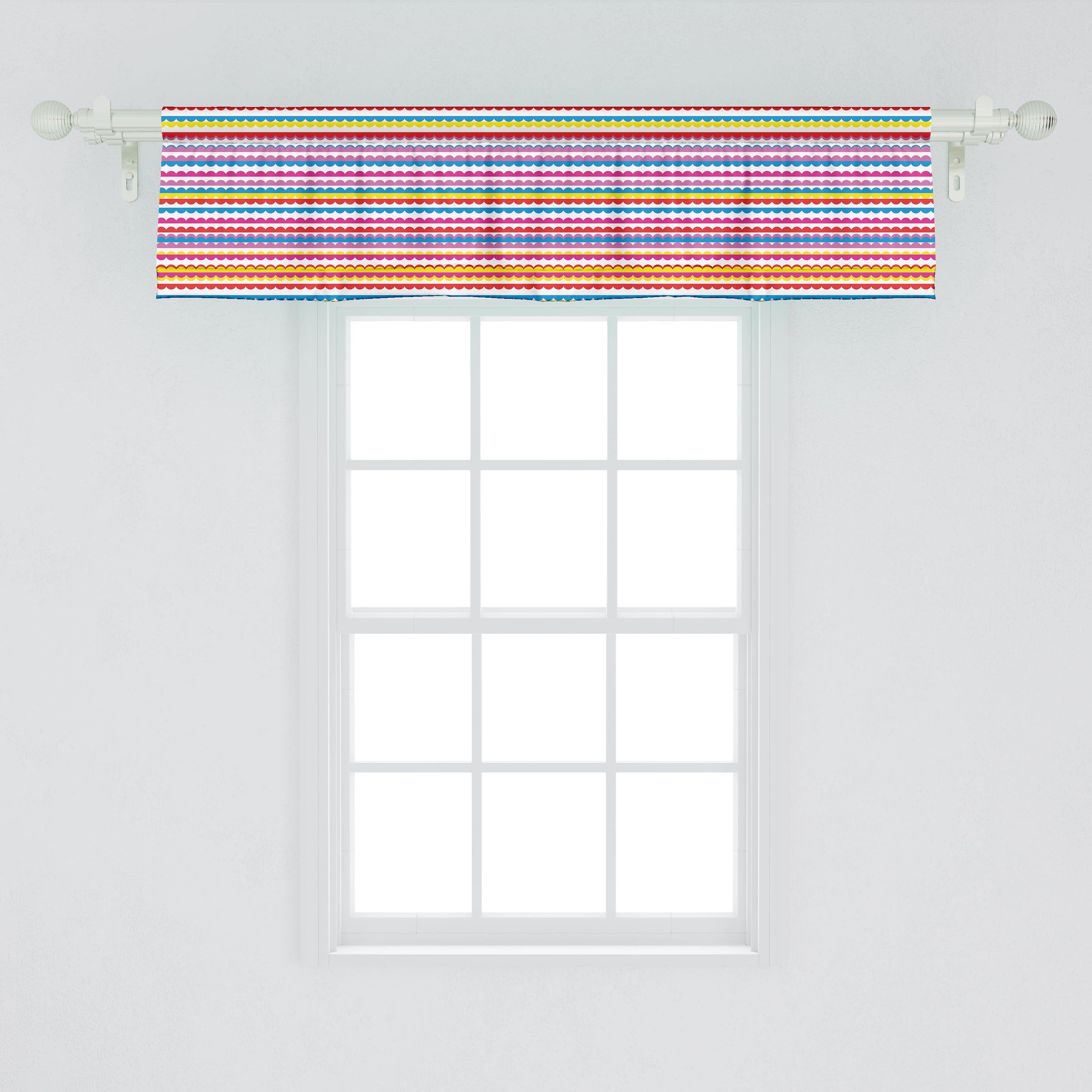 Dekor Abakuhaus, Microfaser, Linie Scheibengardine Vorhang Küche Moderne Abstrakt Stangentasche, Volant mit Horizontale Schlafzimmer für Kunst