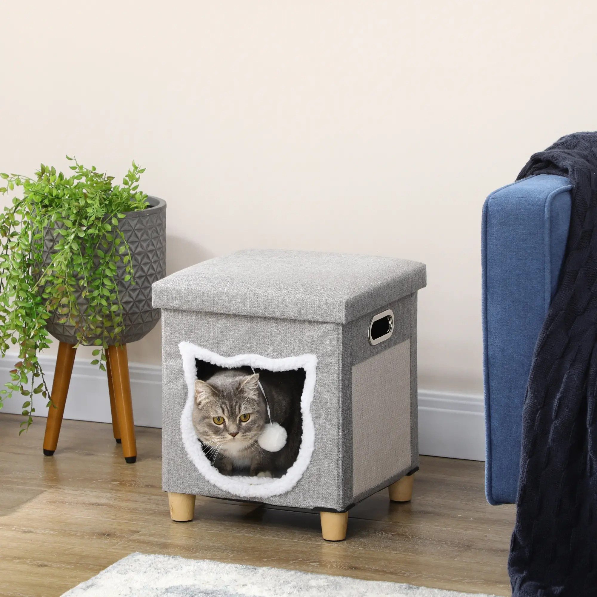 BlingBin Tierhaus Katzenbett Katzenhaus mit Spielball günstig online kaufen