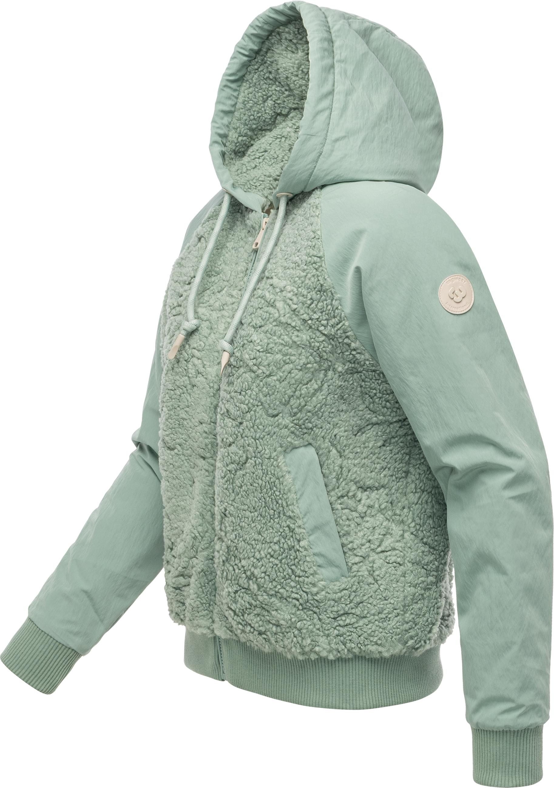 Ragwear Plüschjacke Talianita YOUMODO Leicht gefütterte Teddyjacke mit Kapuze