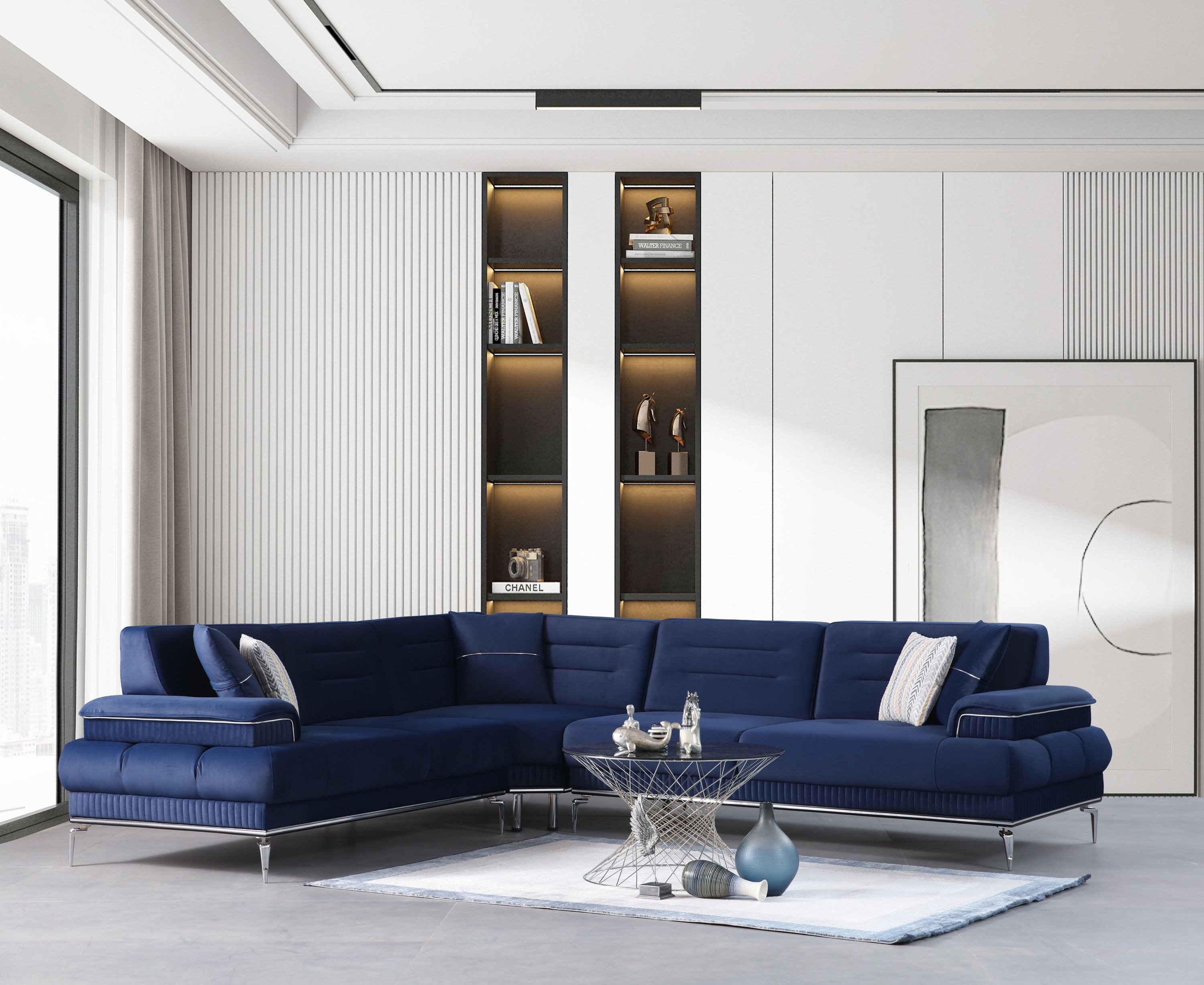 Villa Möbel Ecksofa Toledo, 1 Teile, mit Relax-/Bettfunktion durch verstellbare Rückenlehne