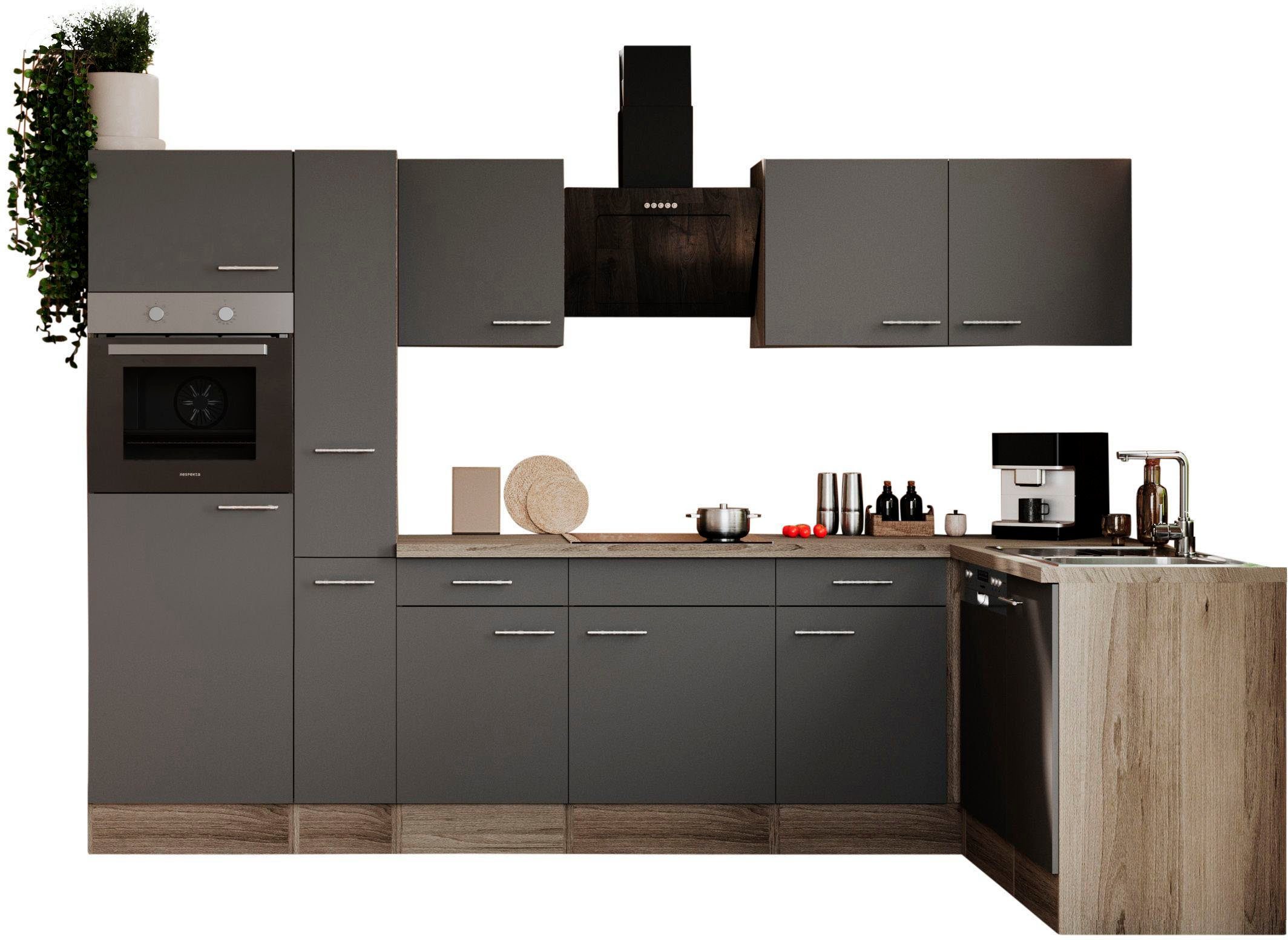 RESPEKTA Winkelküche Oliver, Breite 310 cm, wechselseitig aufbaubar