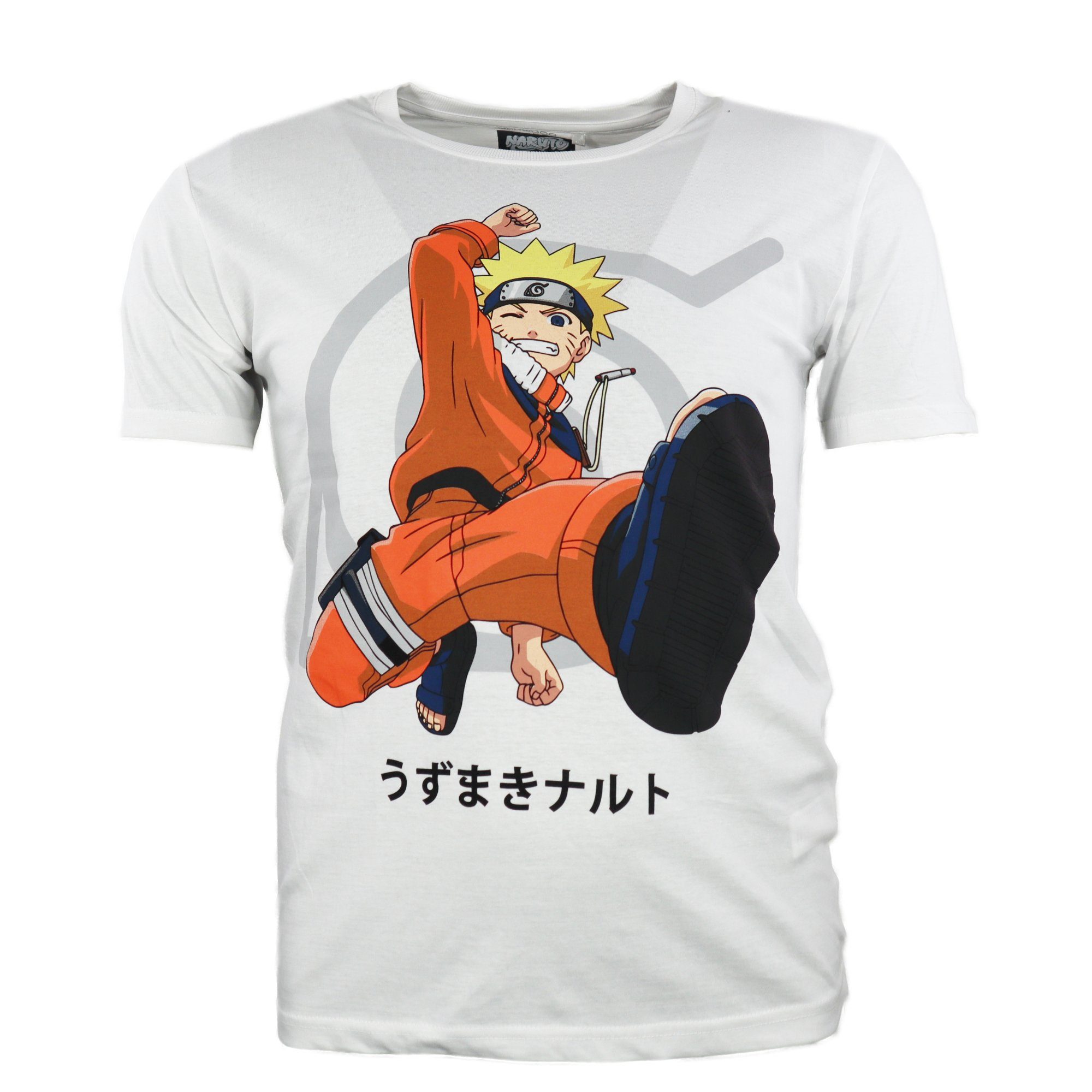 Naruto Print-Shirt Anime Naruto Shippuden Herren kurzarm Shirt T-Shirt 100% Baumwolle Gr. M bis XXL