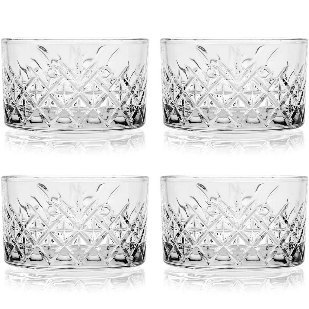 Pasabahce Servierschüssel Pasabahce Timeless Schale 4er Set, Glas, (Packung)