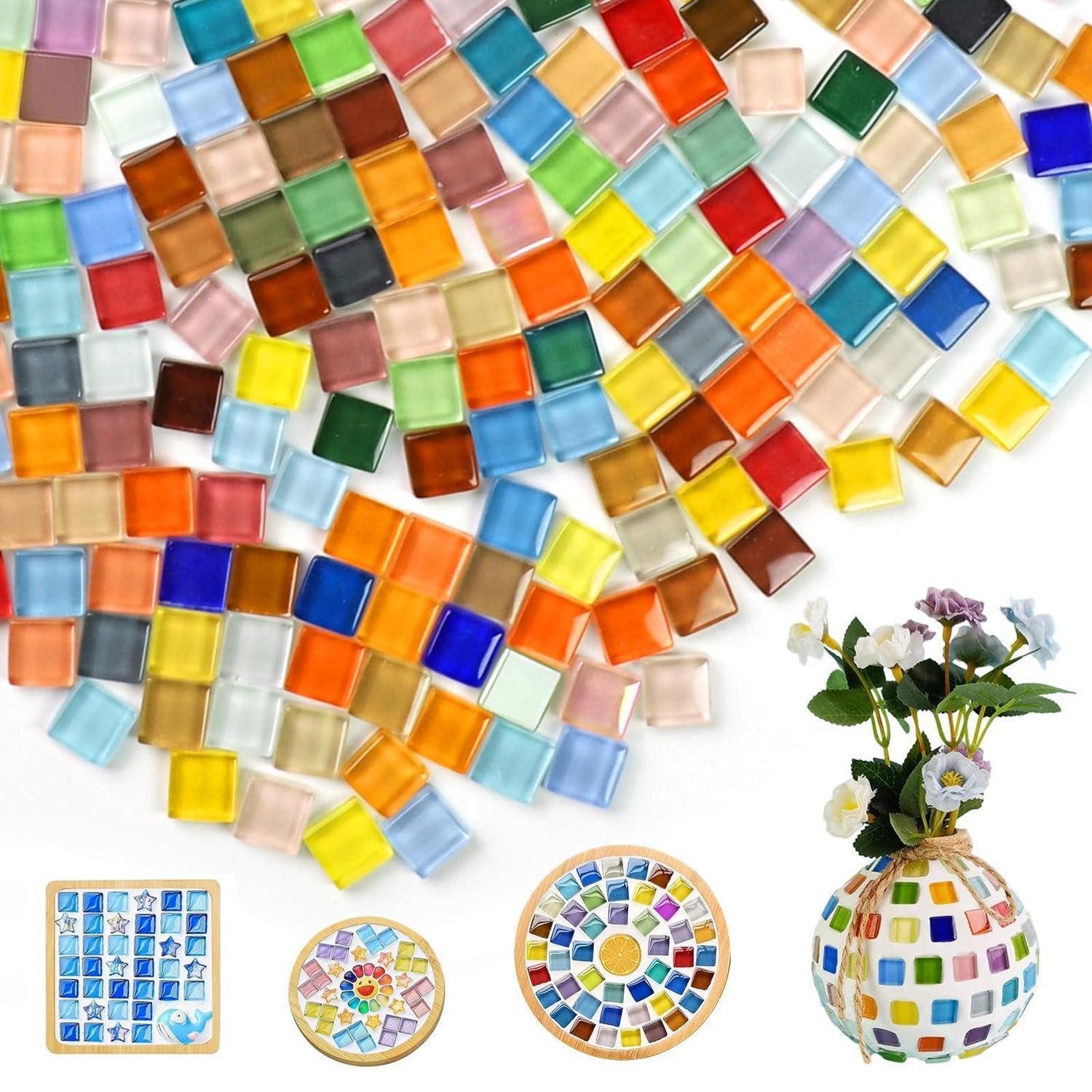 LuxusKollektion Kreativset Mosaiksteine Bastelset 1kg bunt 1x1cm
