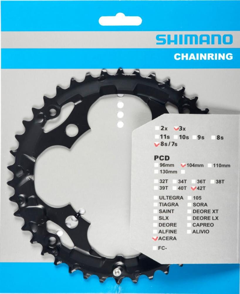 Shimano Kettenschaltung SHIMANO Kettenblatt ACERA FC-M361 42 Zähne - zuverlässiger Antrieb für