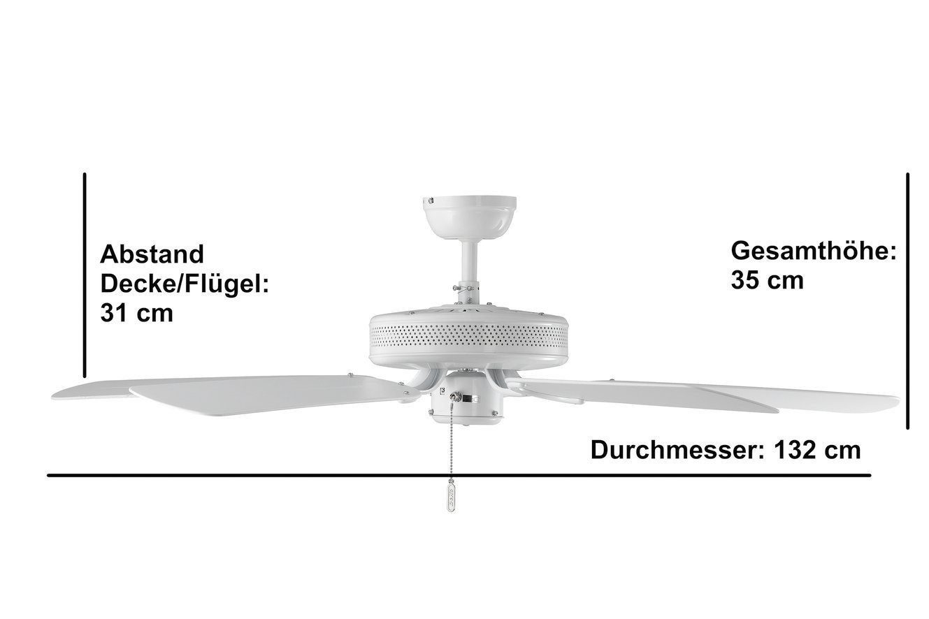DeKon Deckenventilator White Eagle BC 855 Durchmesser 132cm
