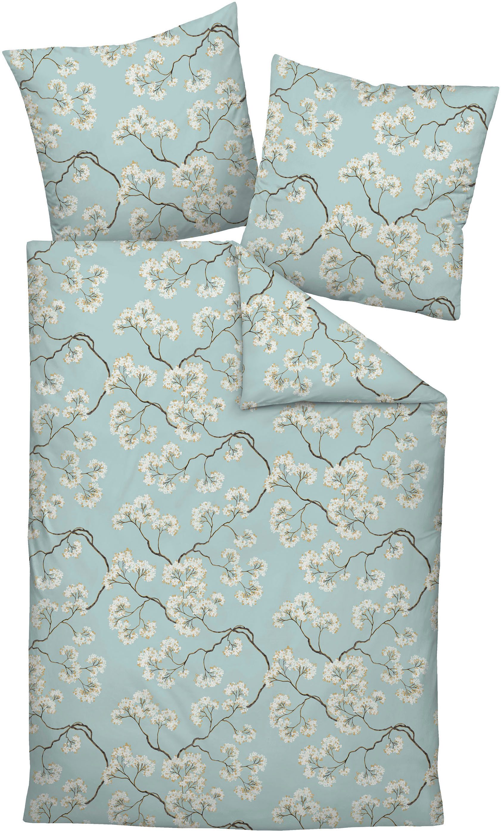 Janine Bettwäsche CARMEN S 55123 02 155x200,80x80, Interlock-Jersey, mit Reißverschluss