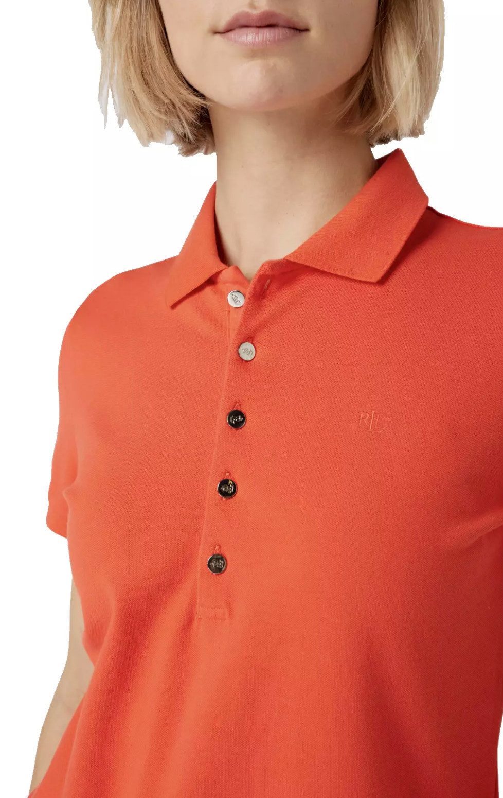 Lauren Ralph Lauren Poloshirt Hemd Bluse Gerippte Abschlüsse - Dünner, elastischer Stoff Gerippte Abschlüsse - Dünner, elastischer Stoff
