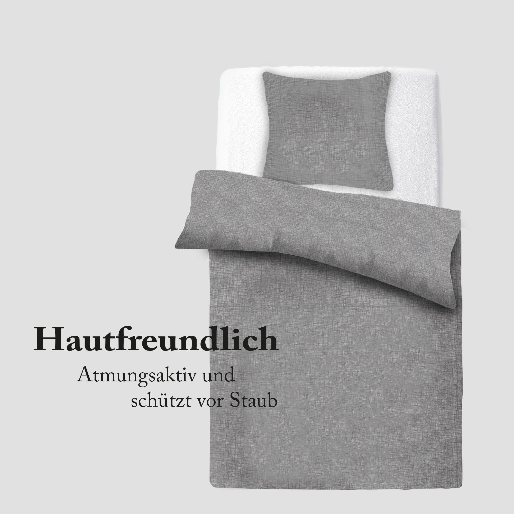 Bestlivings Bettbezug Micro-Melange Bezug 135x200cm + günstig online kaufen