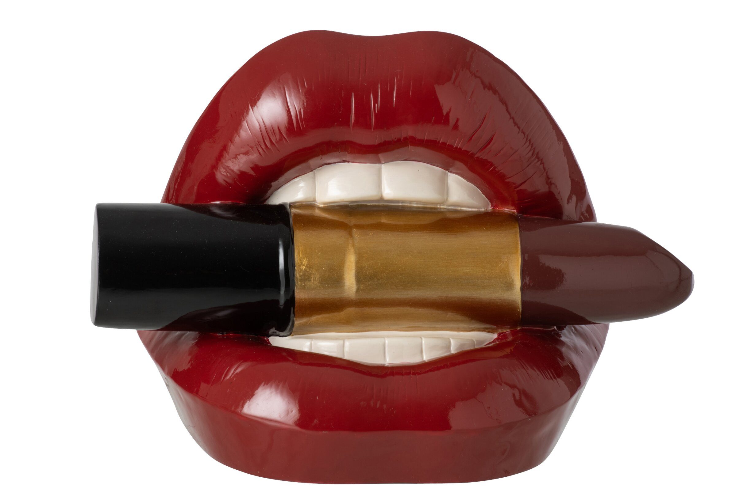 MF Dekofigur Deko Lippen Ruby mit Lippenstift rot 33 cm (1 St)
