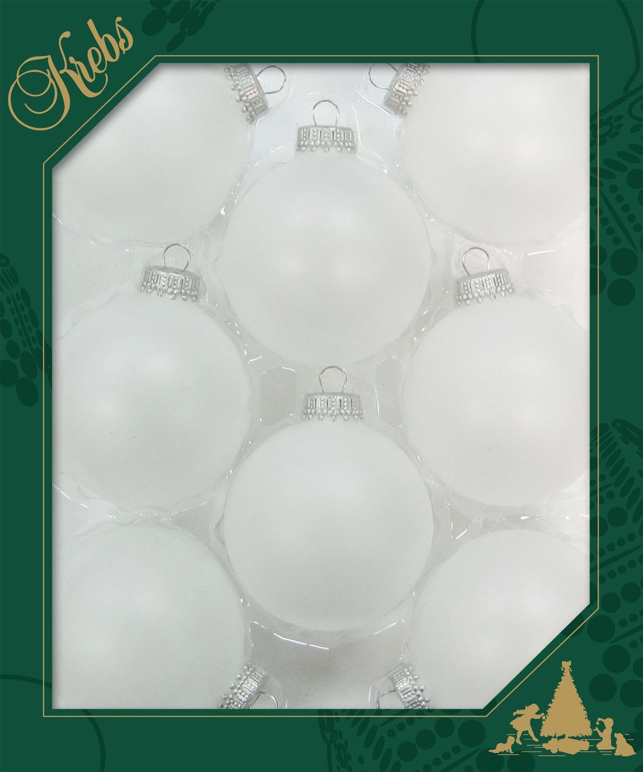 Christbaumkugeln Glas Glas St) (8 Weihnachtsdeko, Lauscha Christbaumschmuck, Weihnachtsbaumkugel Krebs CBK70535,