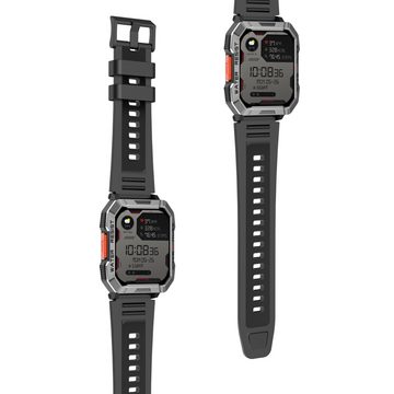 blackview W60 Smartwatch (2.01 Zoll), Fitness Tracker, Gesundheitsfunktionen, Wasserdicht, für Android IOS